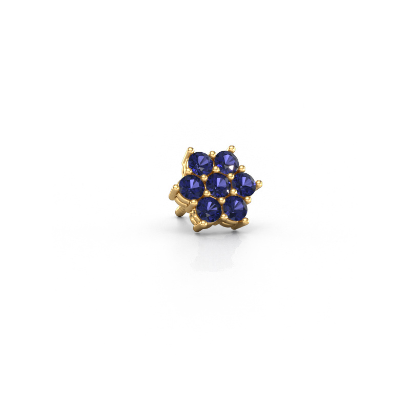 Image of Men's earring Andreas 585 gold Sapphire 2.4 mm
