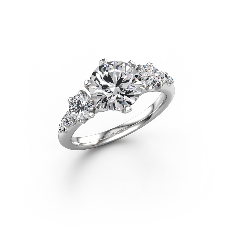 Image de Bague de fiançailles Aniek RND 585 or blanc Diamant 2.69 crt
