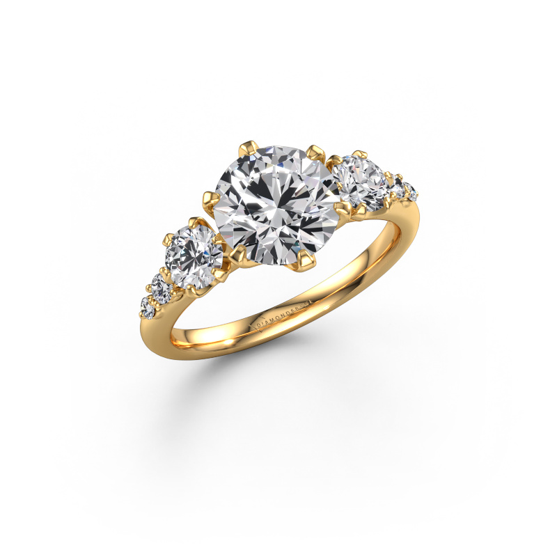Image of Engagement ring Aniek RND 585 gold Lab grown diamond 2.69 crt