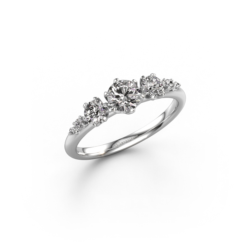 Bild von Verlobungsring Aniek RND 585 Weißgold Diamant 0.743 crt