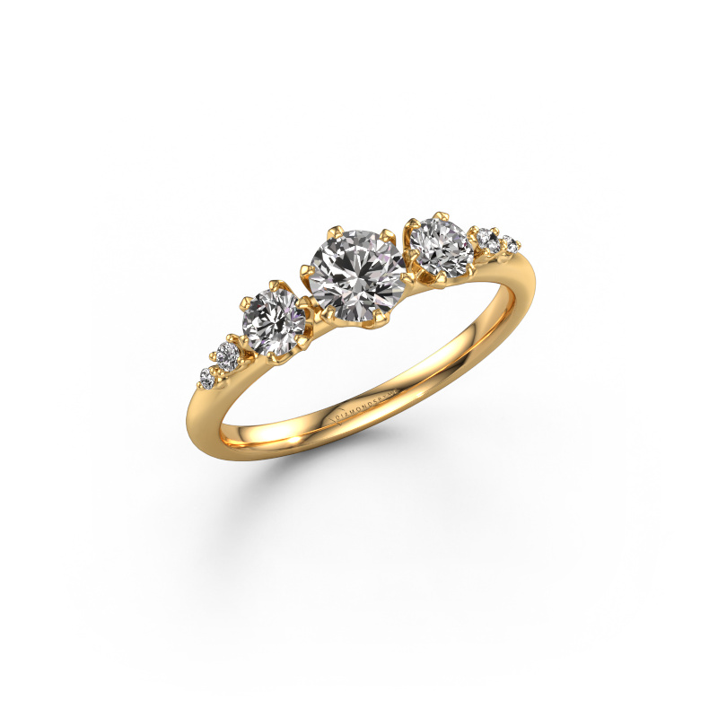 Image de Bague de fiançailles Aniek RND 585 or jaune Diamant 0.743 crt