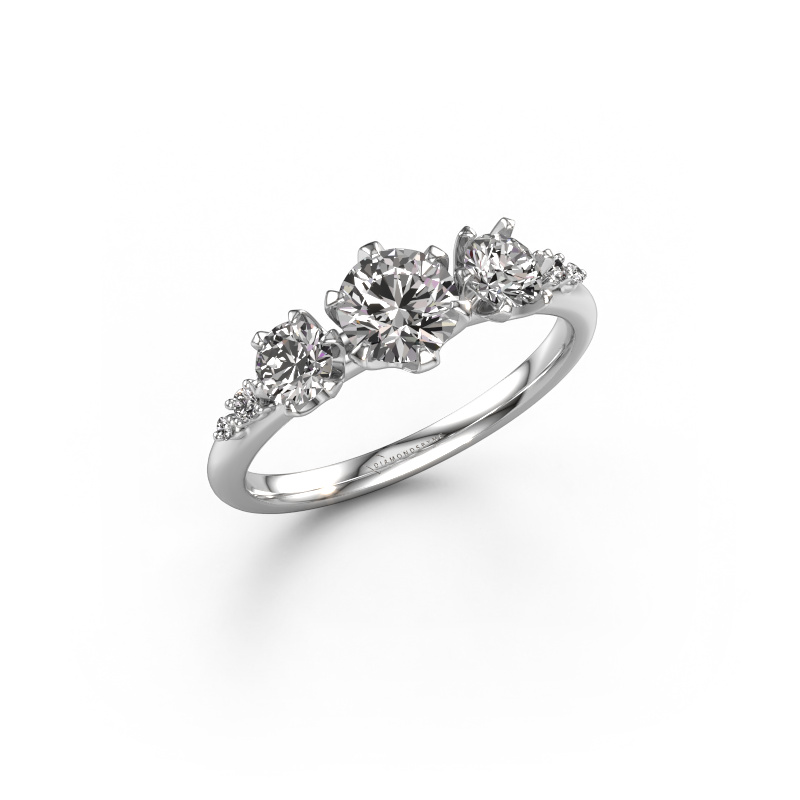 Image de Bague de fiançailles Aniek RND 585 or blanc Diamant 1.043 crt