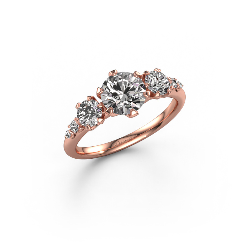 Afbeelding van Verlovingsring Aniek RND 585 rosé goud Lab-grown diamant 1.565 crt