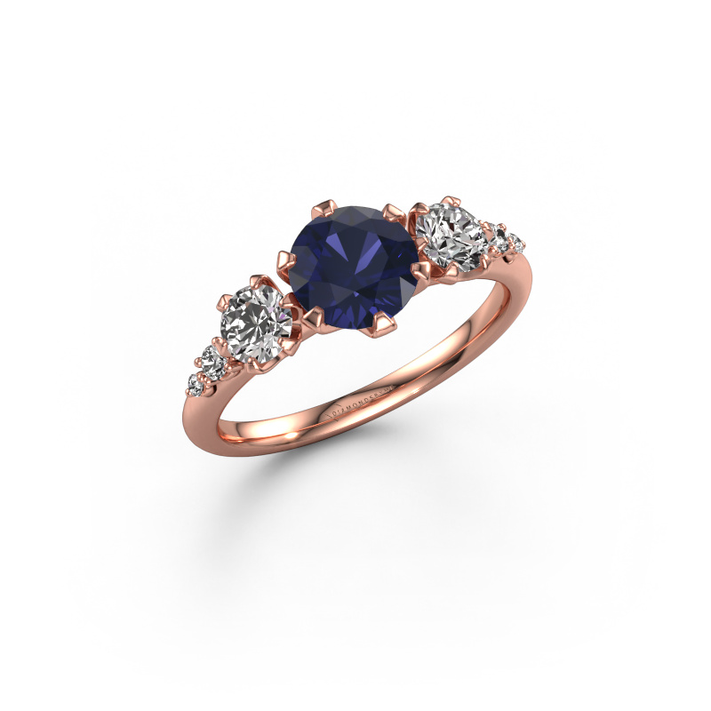 Image of Engagement ring Aniek RND 585 rose gold Sapphire 6.5 mm