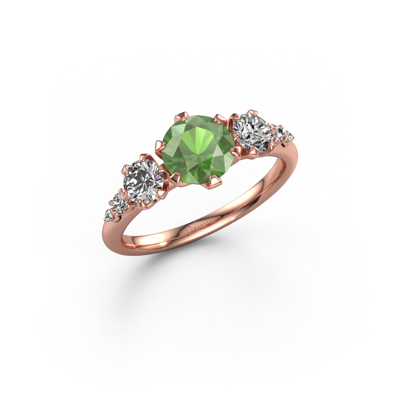 Image de Bague de fiançailles Aniek RND 585 or rose Vert tourmaline 6.5 mm