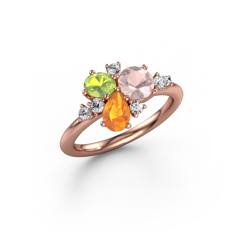 Image of Ring Anja 585 rose gold Morganite champagne 5.4 mm