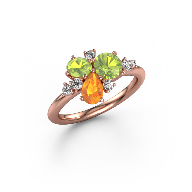 Image of Ring Anja 585 rose gold Peridot 5.4 mm