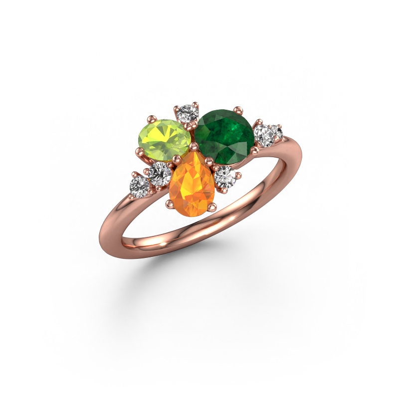 Image of Ring Anja 585 rose gold Emerald 5.4 mm