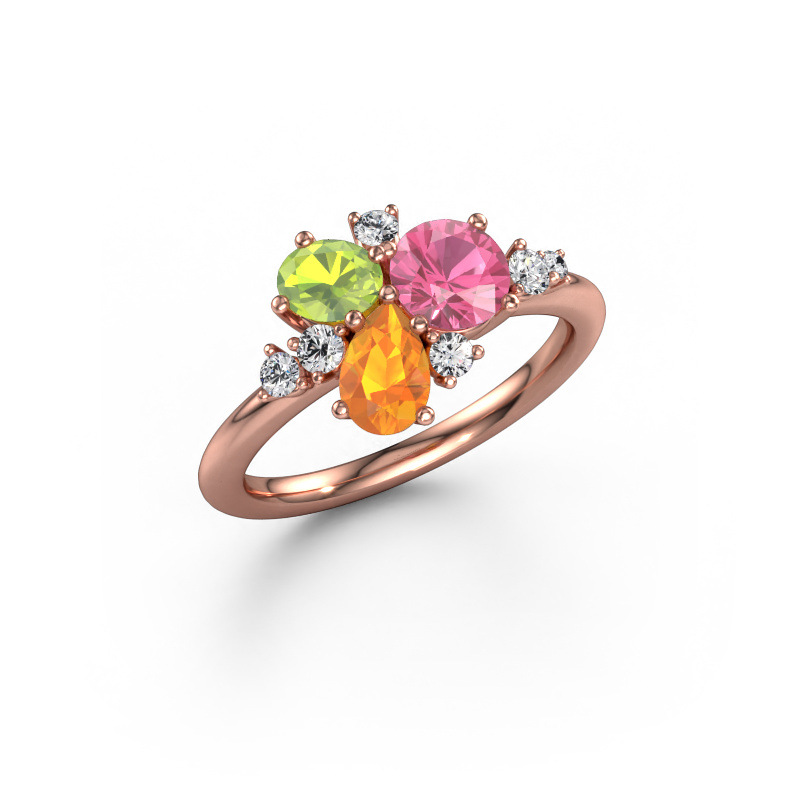 Bild von Ring Anja 585 Roségold Pink Saphir 5.4 mm