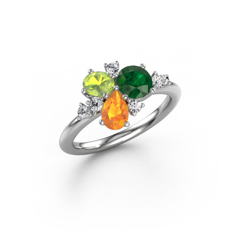 Image of Ring Anja 950 platinum Emerald 5.4 mm