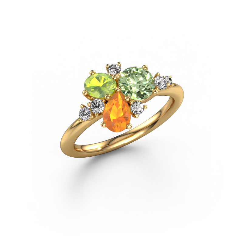 Image of Ring Anja 585 gold Green lab grown diamond 5.4 mm