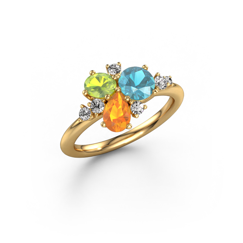 Image of Ring Anja 585 gold Blue topaz 5.4 mm