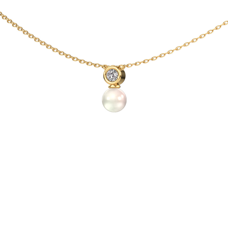 Image of Pendant Ann 585 gold White pearl 5 mm
