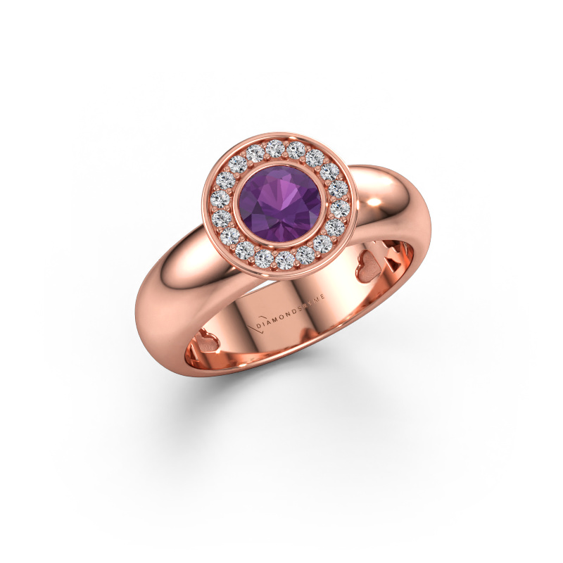 Immagine di Anello Anna 585 oro rosa Ametista 5 mm