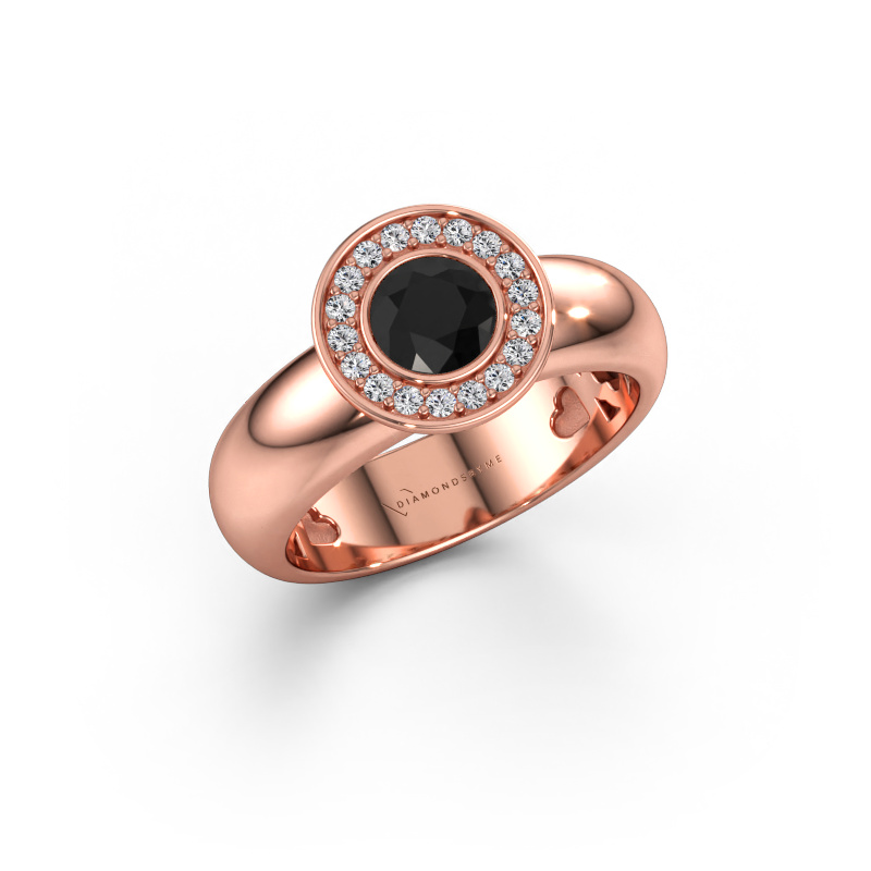 Bild av Ring Anna 585 roséguld Svart diamant 0.735 crt