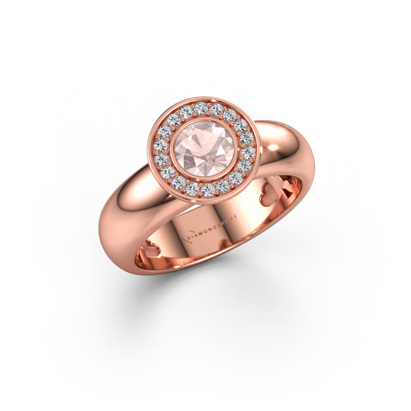 Bild av Ring Anna 585 roséguld Champagnefärgad morganit 5 mm