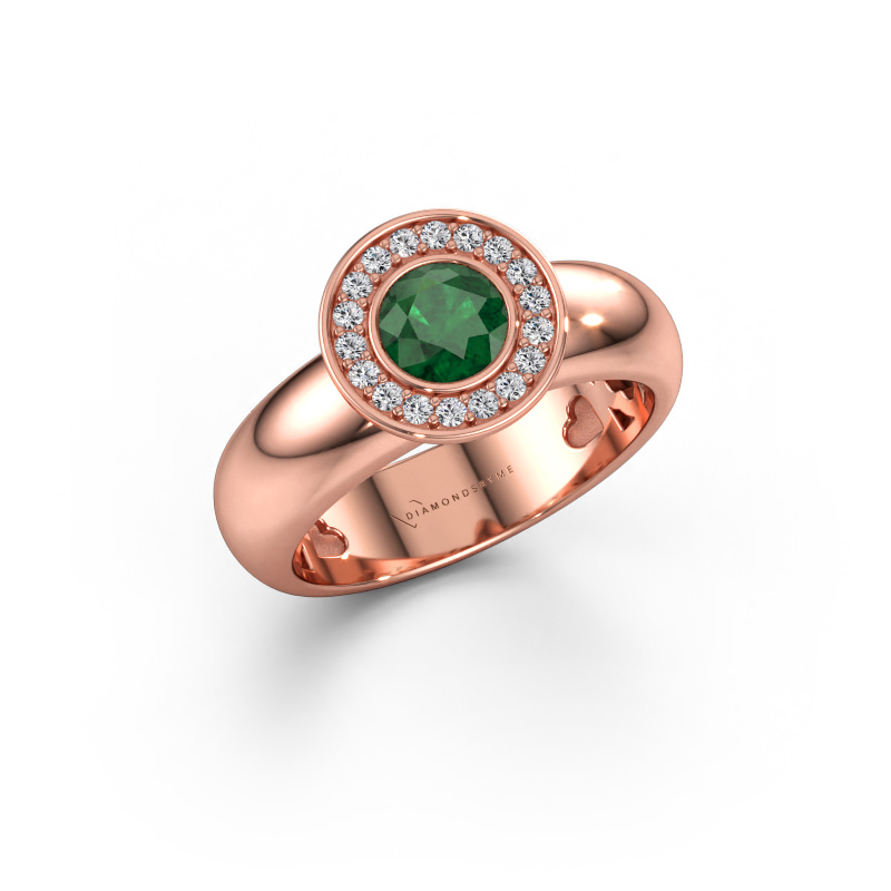 Bild av Ring Anna 585 roséguld Smaragd 5 mm
