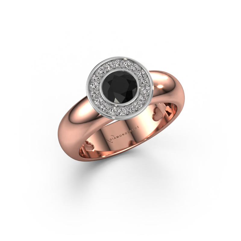 Bild von Ring Anna 585 Roségold Schwarz Diamant 0.735 crt