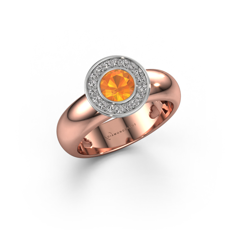 Bild von Ring Anna 585 Roségold Citrin 5 mm