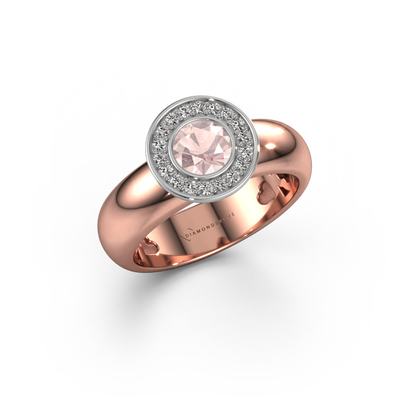 Image of Ring Anna 585 rose gold Morganite champagne 5 mm