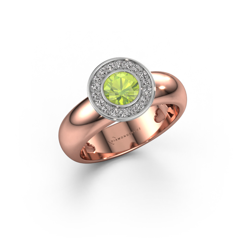 Image of Ring Anna 585 rose gold Peridot 5 mm