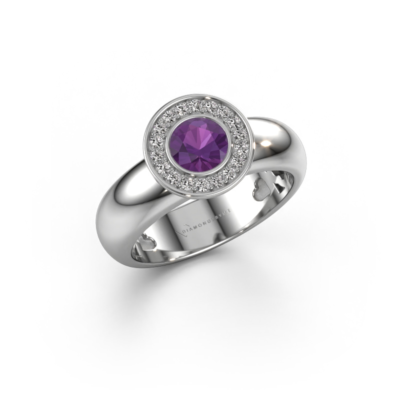 Bild von Ring Anna 585 Weißgold Amethyst 5 mm