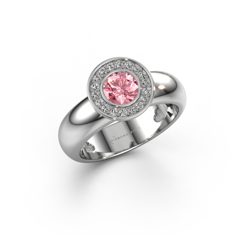 Image of Ring Anna 585 white gold Pink lab grown diamond 5 mm