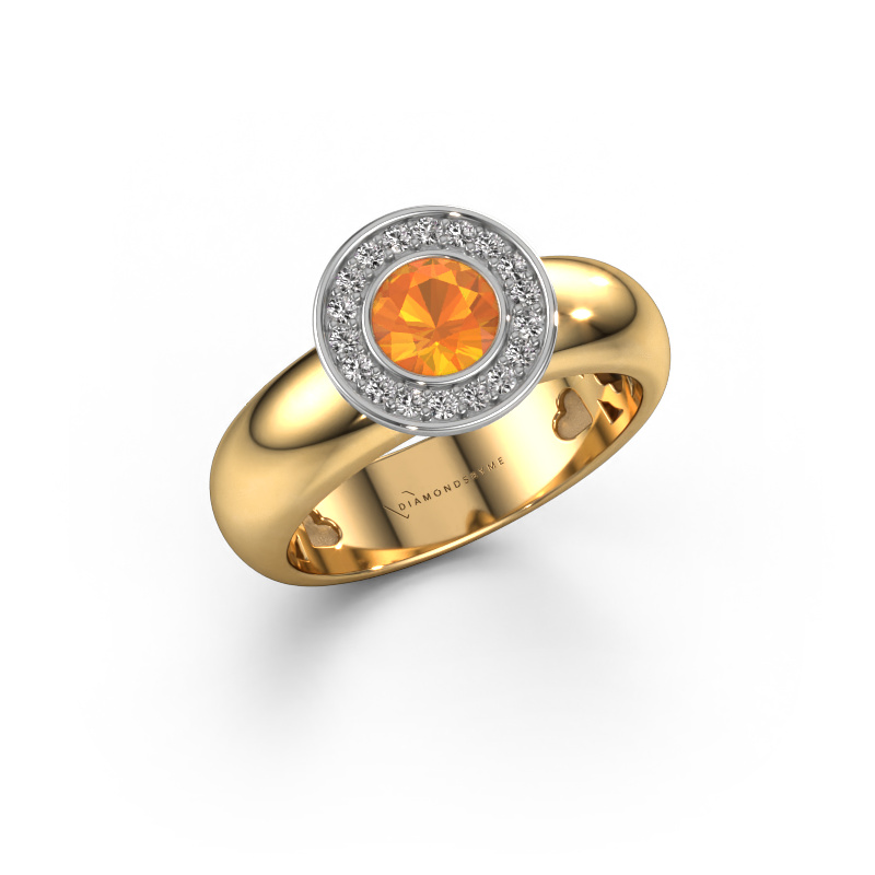 Image de Bague Anna 585 or jaune Citrine 5 mm