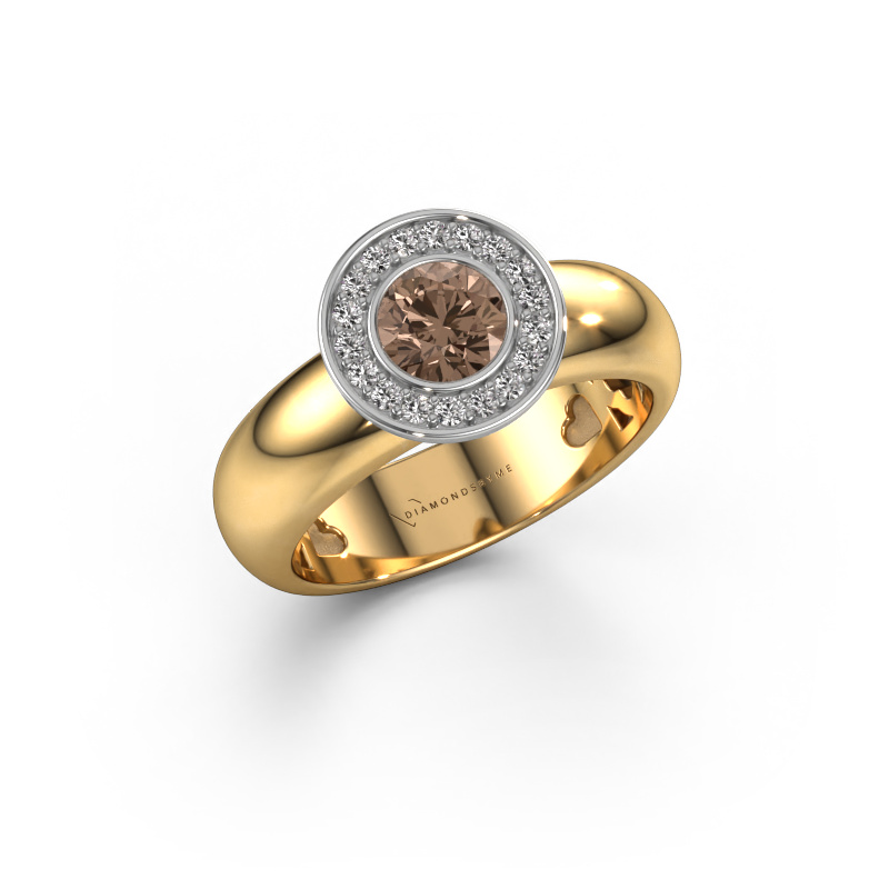 Bild von Ring Anna 585 Gold Braun Diamant 0.635 crt