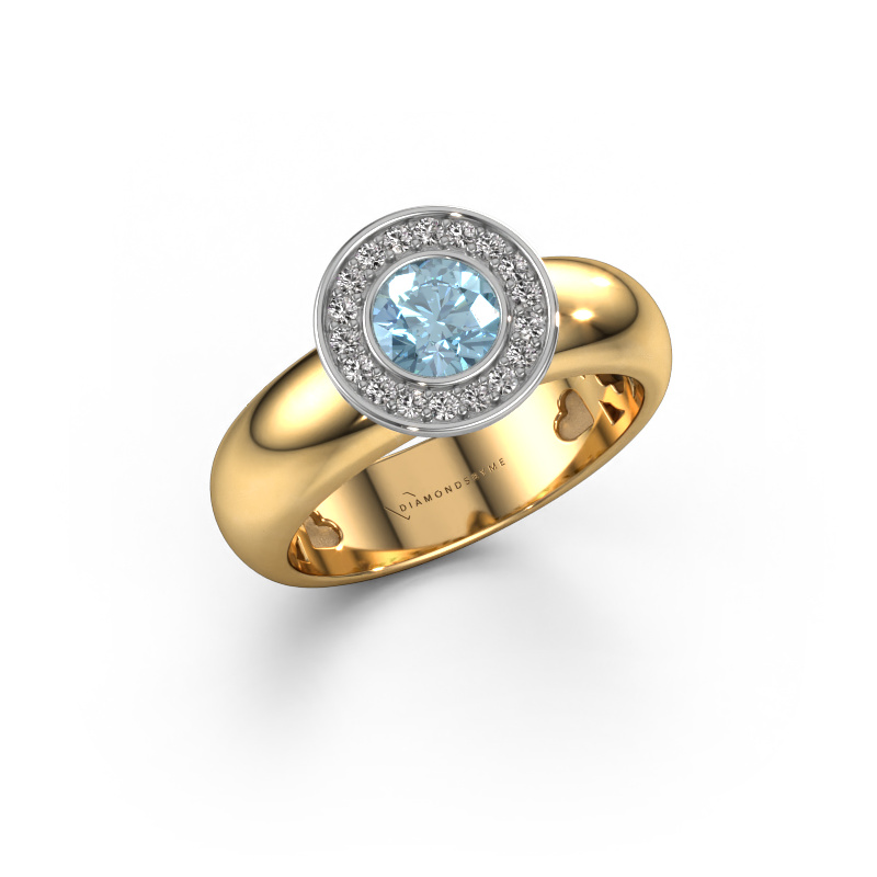 Bild von Ring Anna 585 Gold Blauer Labordiamant 5 mm