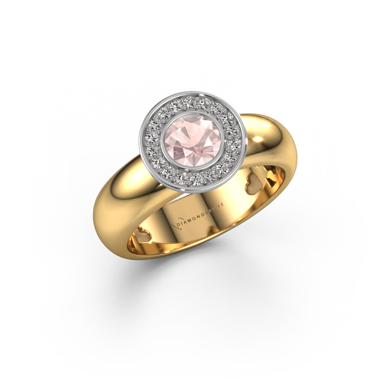 Image of Ring Anna 585 gold Morganite champagne 5 mm
