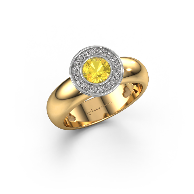 Image de Bague Anna 585 or jaune Saphir jaune 5 mm