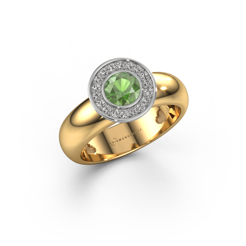 Image of Ring Anna 585 gold Tourmaline green 5 mm