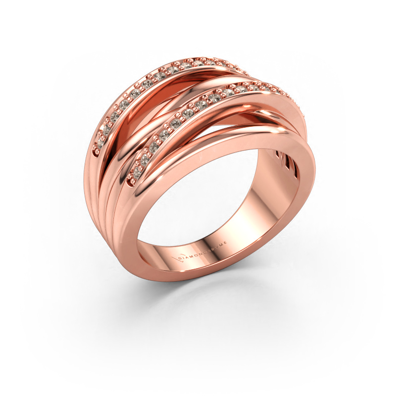 Bild av Ring Annabel 2 585 roséguld Brun diamant 0.24 crt