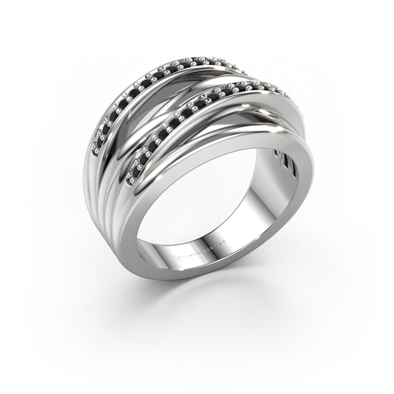 Bild von Ring Annabel 2 585 Weißgold Schwarz Diamant 0.288 crt