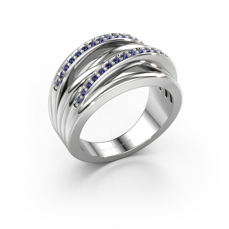 Image of Ring Annabel 2 585 white gold Sapphire 1.2 mm