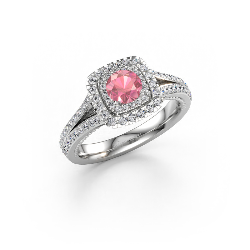 Immagine di Anello di fidanzamento Annette 585 oro bianco Tormalina rosa 5 mm