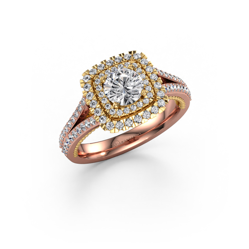 Image de Bague de fiançailles Annette 585 or rose Diamant 1.288 crt