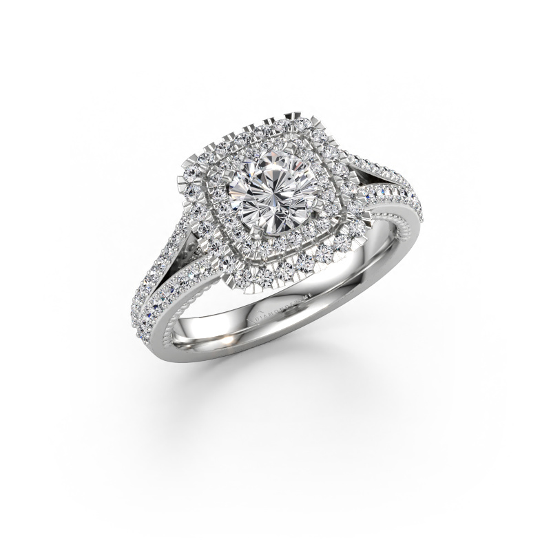 Bild av Förlovningsring Annette 585 vitt guld Labbodlad diamant 1.288 crt