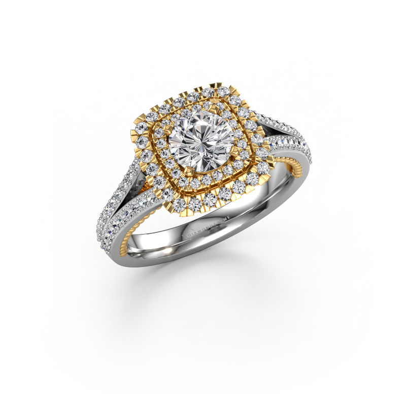Bild von Verlobungsring Annette 585 Weißgold Diamant 1.288 crt