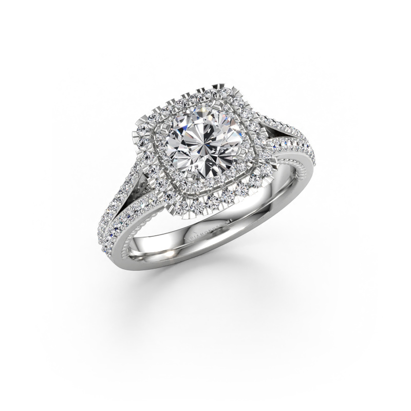 Bild av Förlovningsring Annette 585 vitt guld Diamant 1.618 crt