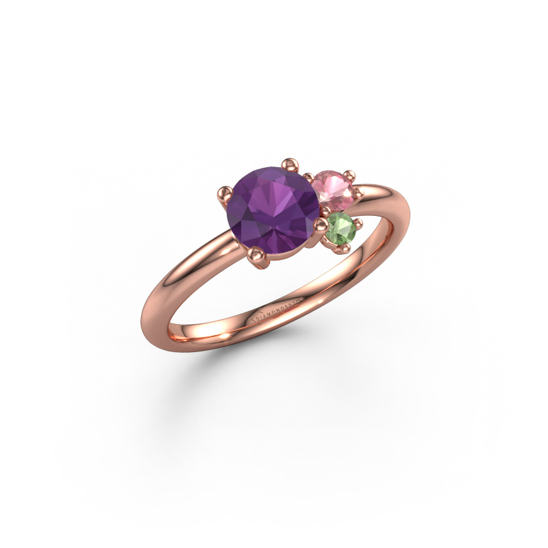 Image of Ring Anouk 585 rose gold Amethyst 6 mm