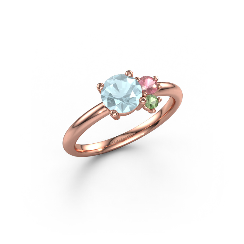 Image of Ring Anouk 585 rose gold Aquamarine 6 mm