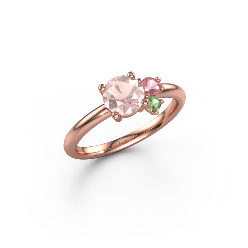 Image of Ring Anouk 585 rose gold Morganite champagne 6 mm