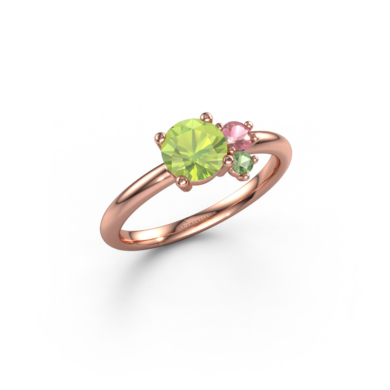 Image of Ring Anouk 585 rose gold Peridot 6 mm