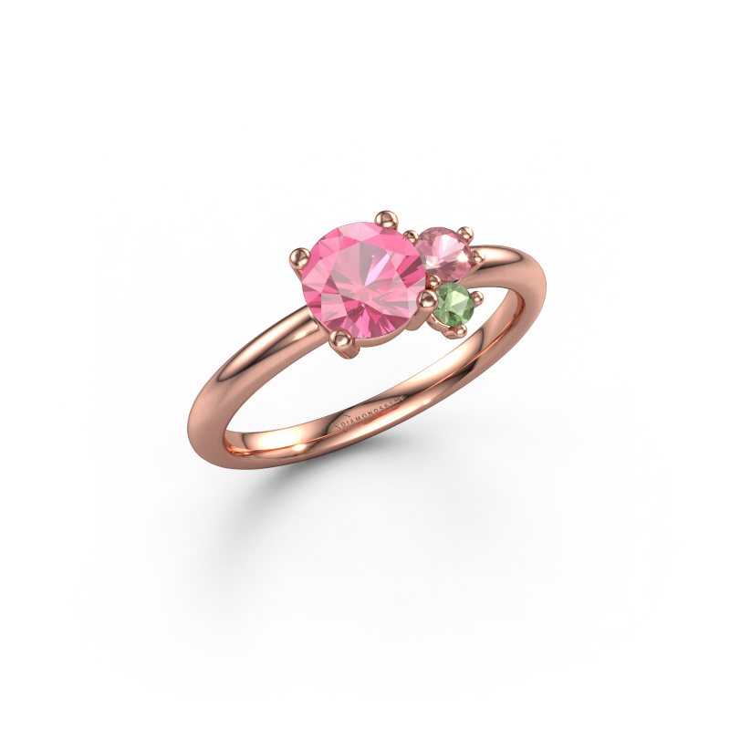 Image of Ring Anouk 585 rose gold Pink sapphire 6 mm