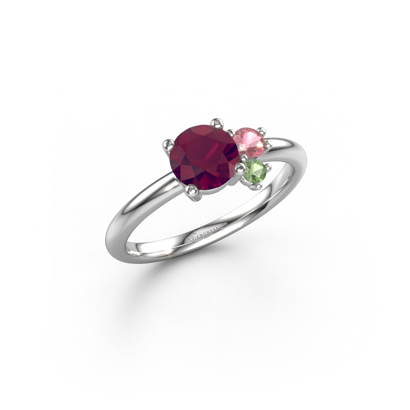 Afbeelding van Ring Anouk 585 witgoud Rhodoliet 6 mm