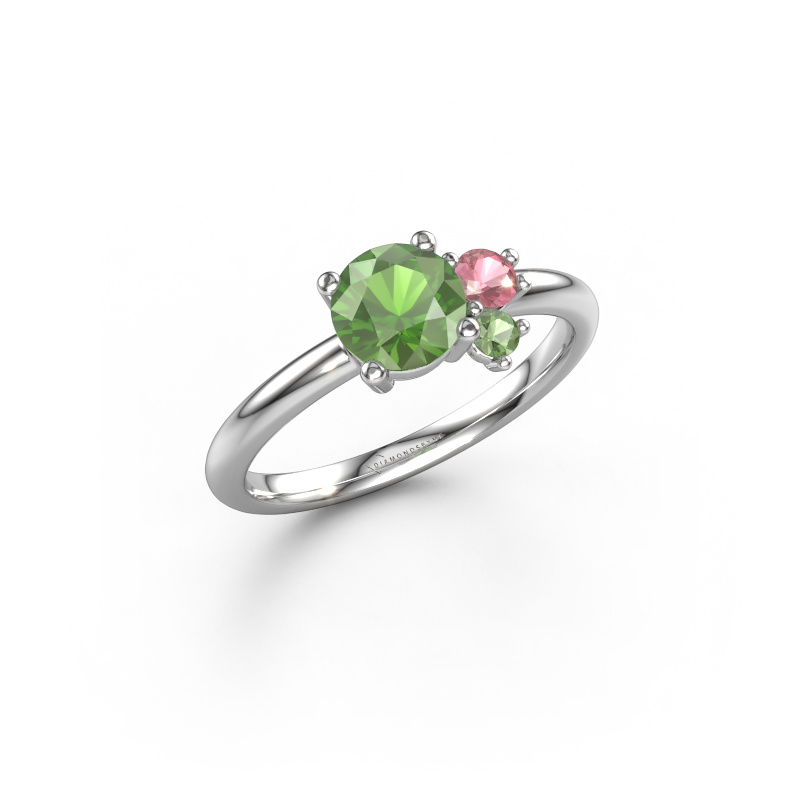 Image of Ring Anouk 950 platinum Tourmaline green 6 mm