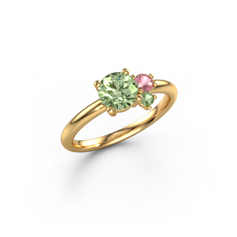 Bild von Ring Anouk 585 Gold Grüner Labor-Diamant 6 mm