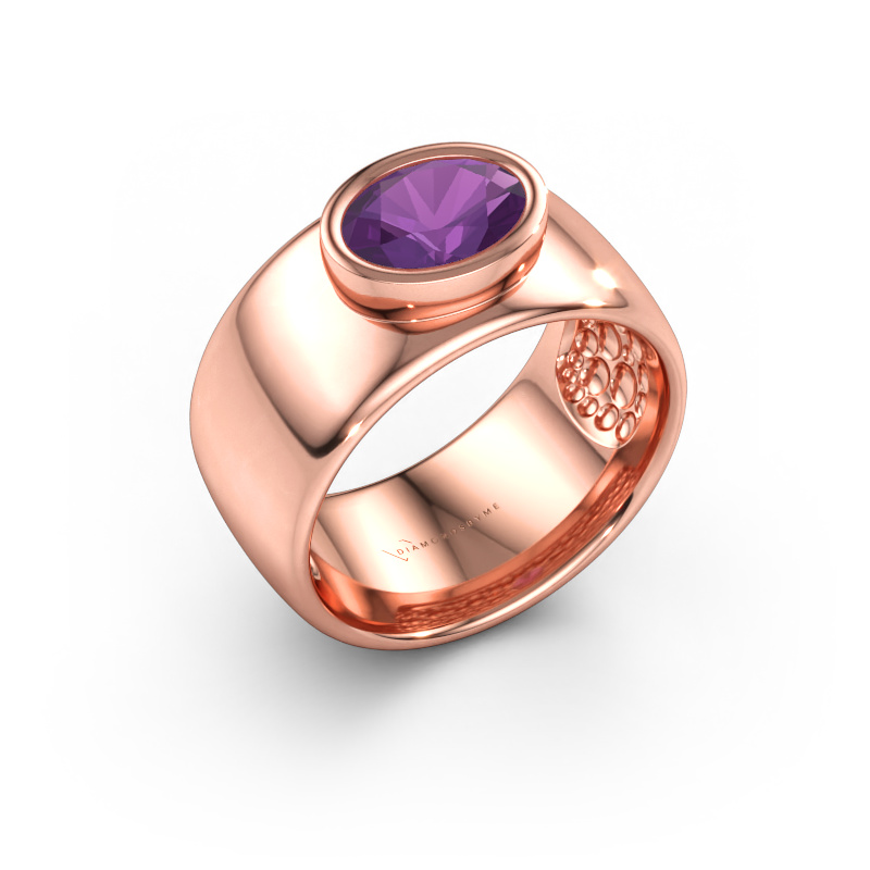 Bild av Ring Anouschka 585 roséguld Ametist 8x6 mm